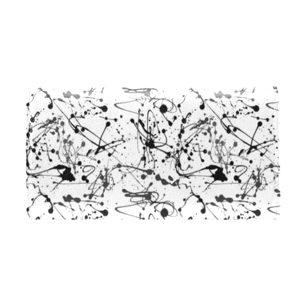 Splatter Print Design LKS305 Women's Trifold Wallet