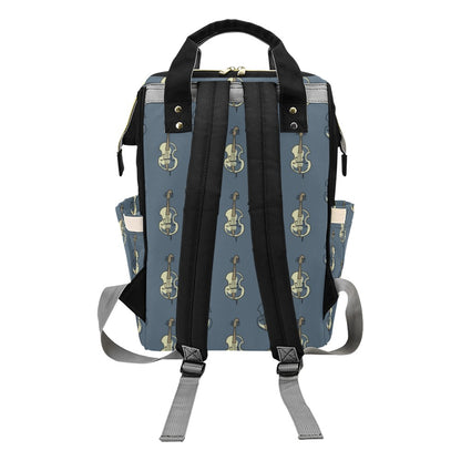 Violin Print Design LKS403 Diaper Bag Backpack