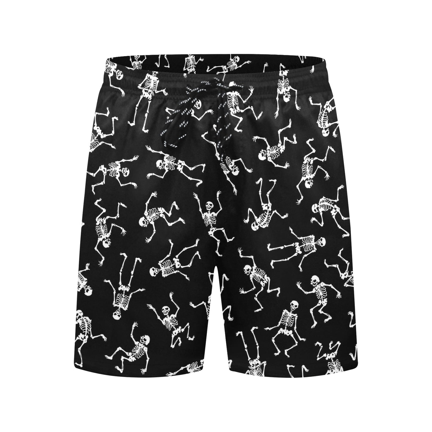 Skeleton Print Design LKS305 Men's Swim Trunks Beach Shorts