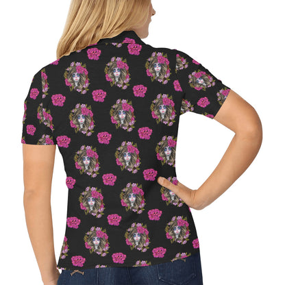 Day of the Dead Makeup Girl Women's Polo Shirt