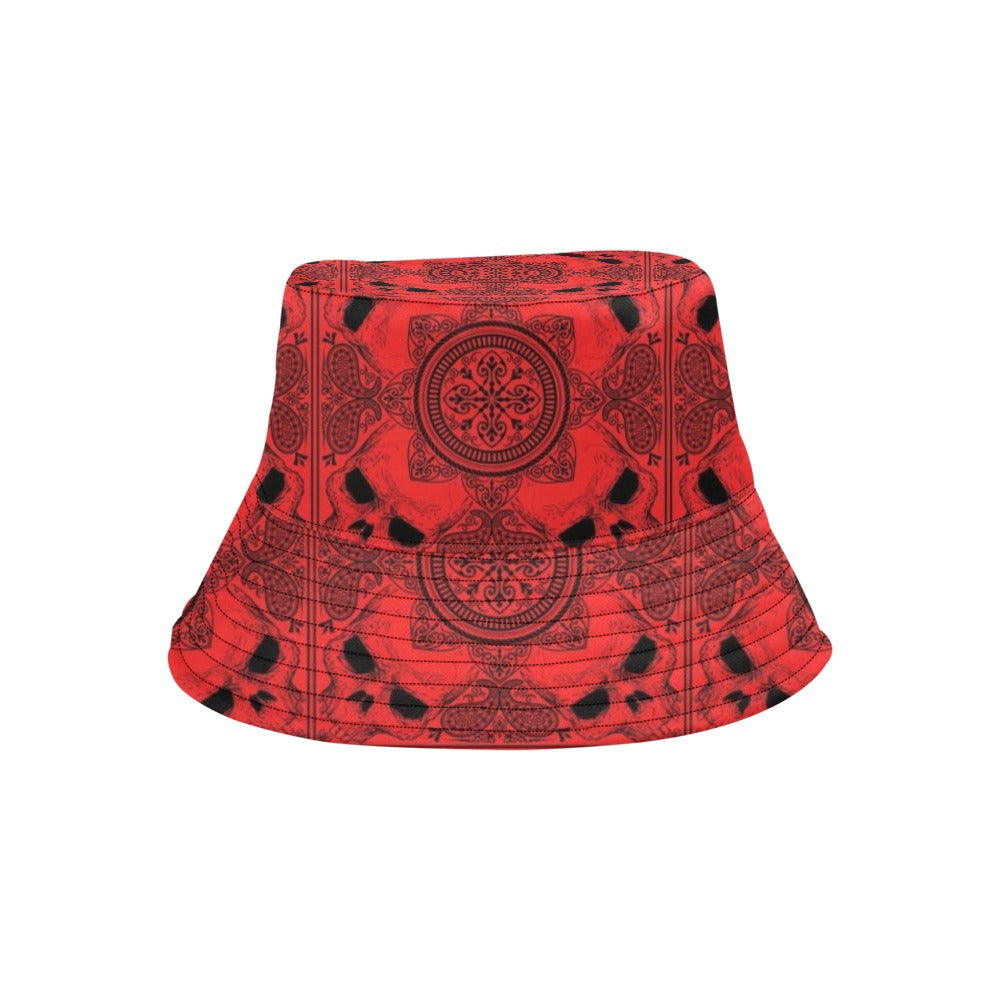 Bandana Red Print Design LKS304 Unisex Bucket Hat