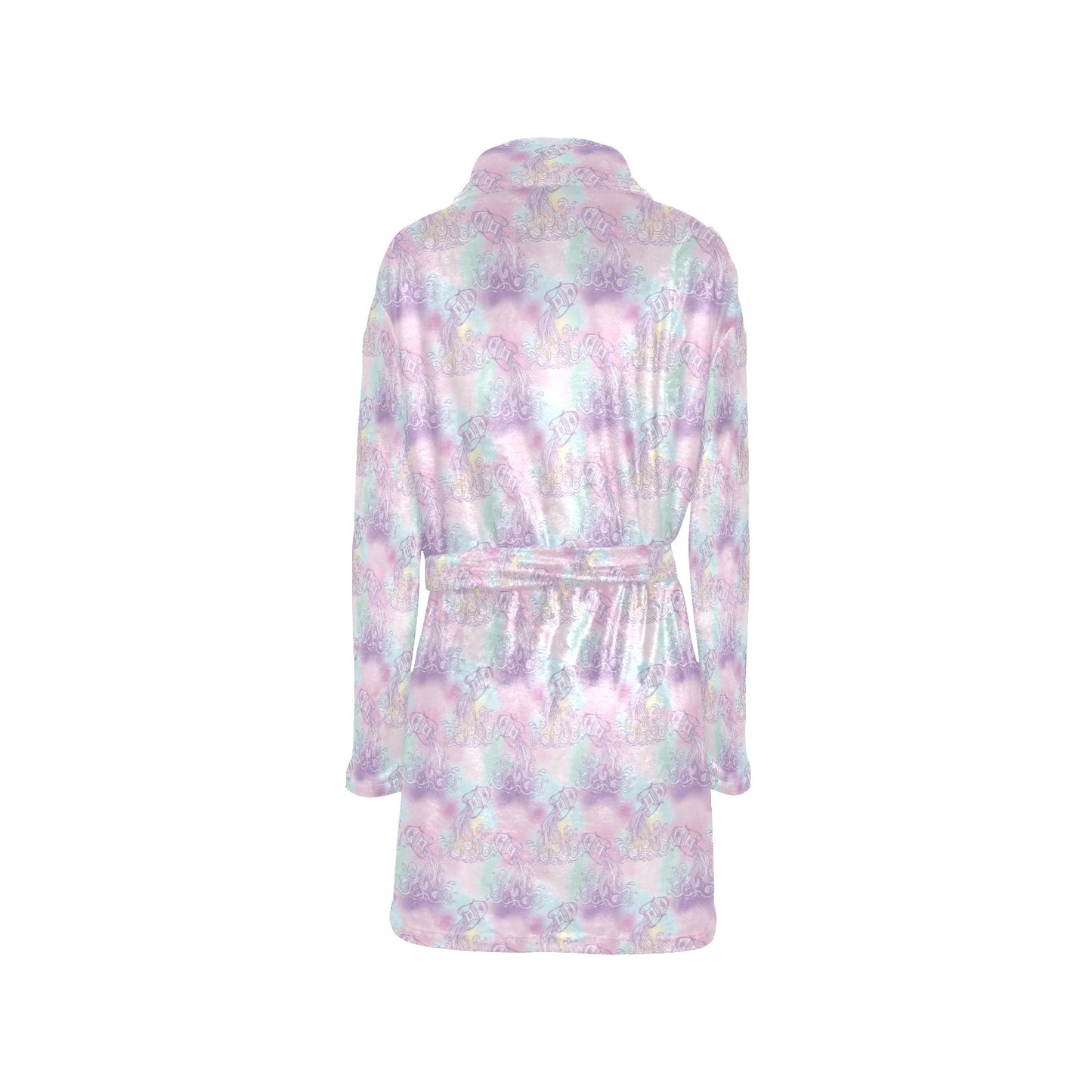 Aquarius Zodiac Pattern Print Design 01 Women's Fleece Robe