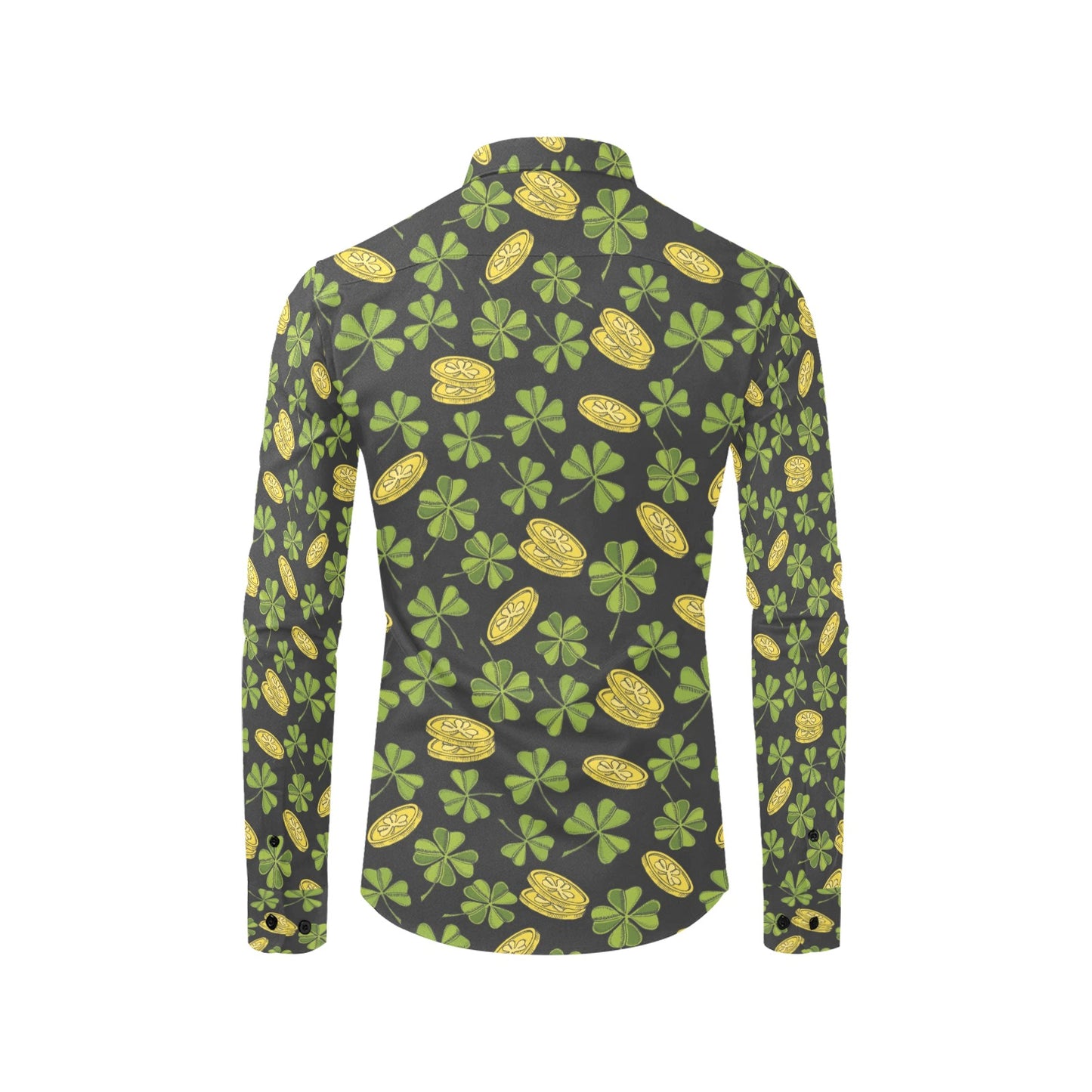 St Patricks Day Print Design LKS305 Men's Long Sleeve Dress Shirt
