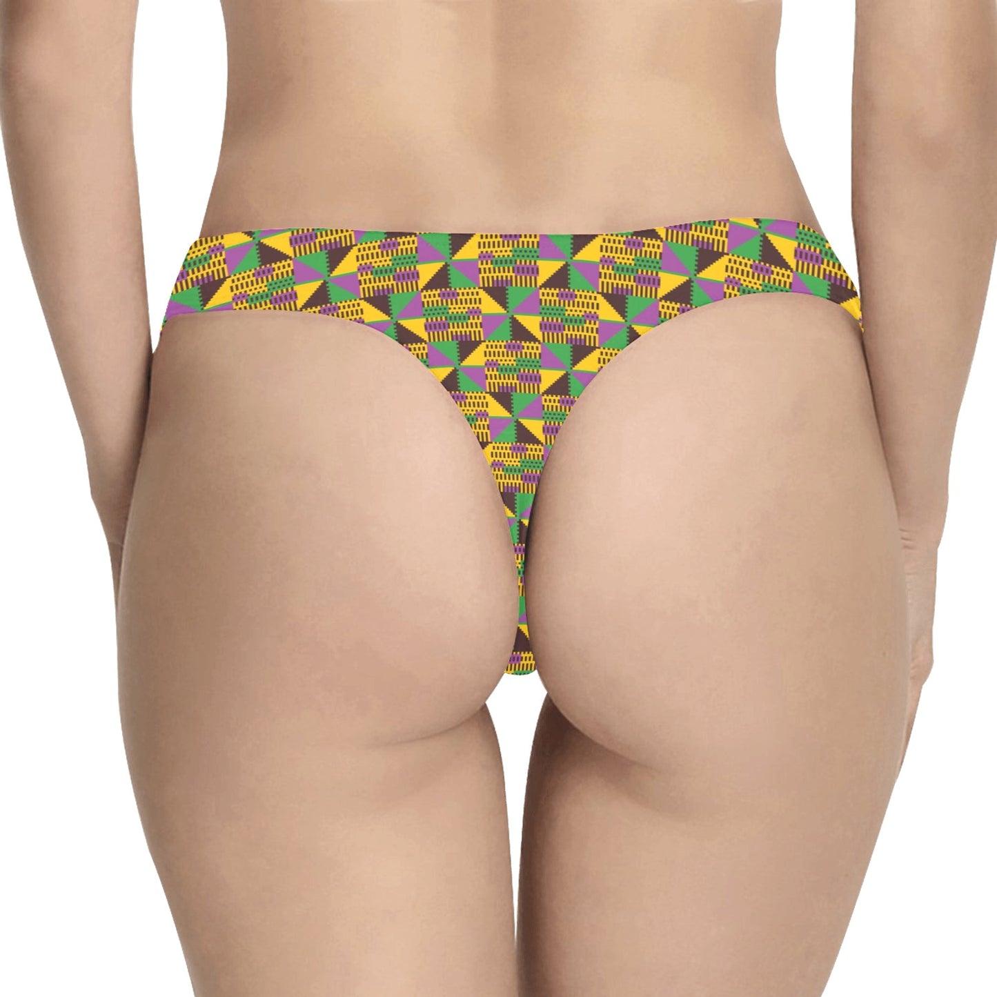 Kente Triangle Design African Print Women's Thongs