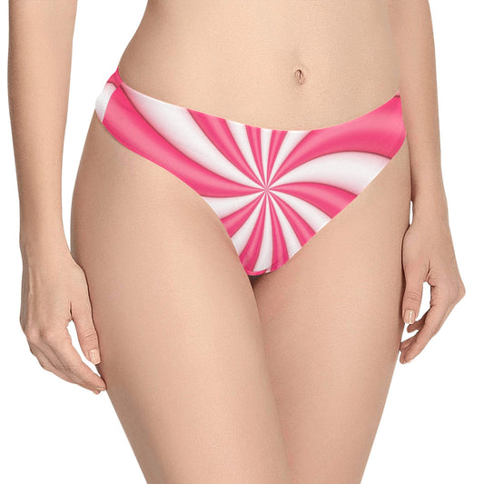 Vortex Twist Swirl Candy Print Women's Thongs