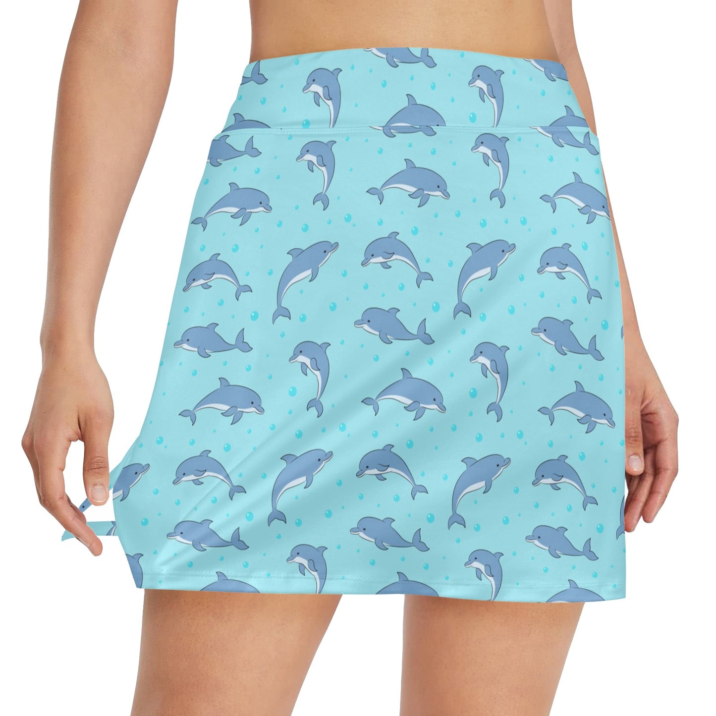 Dolphin Baby Cute Print Pattern 17" Golf & Pickleball Skort with Pockets