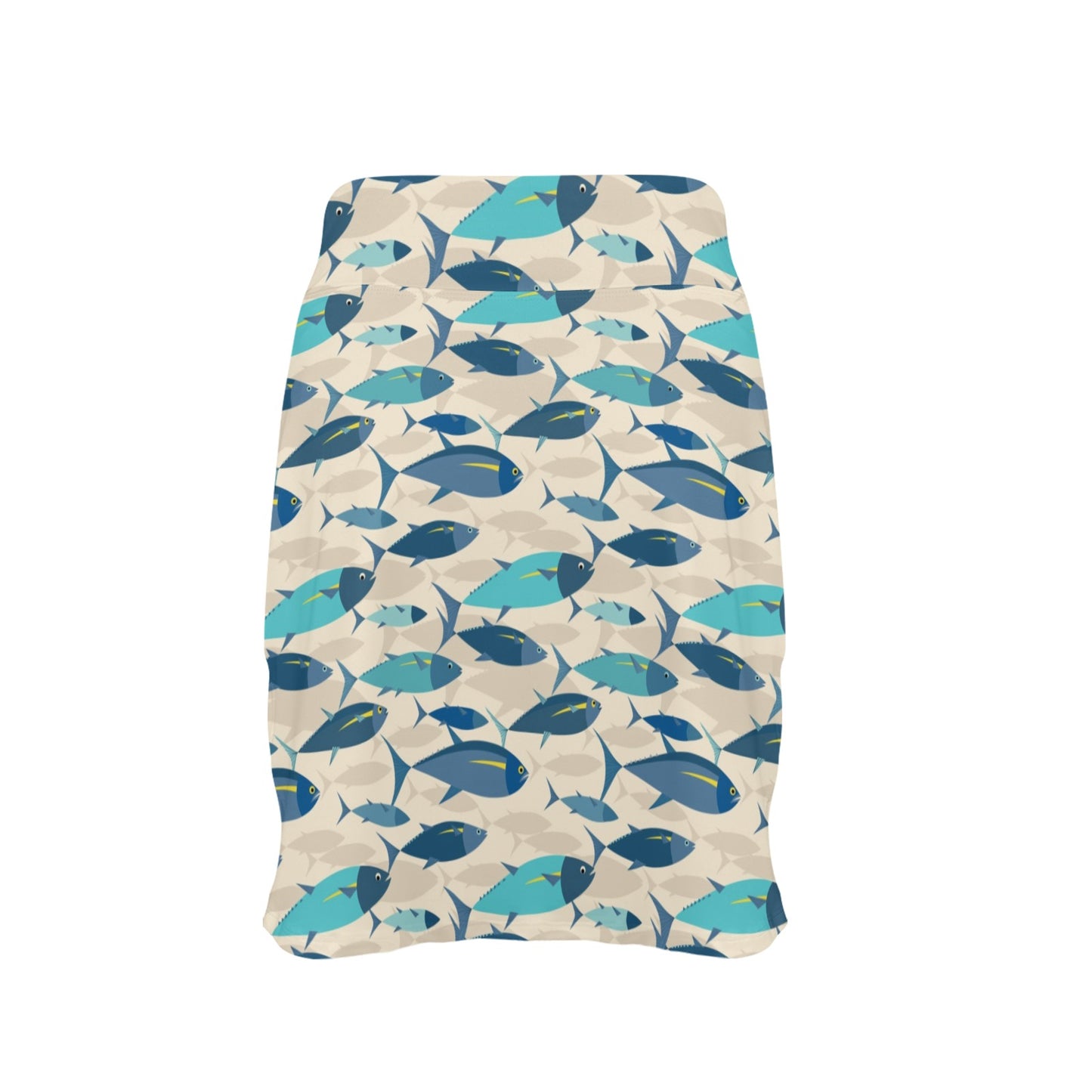 Tuna Fish Print Design LKS302 17" Golf & Pickleball Skort with Pockets