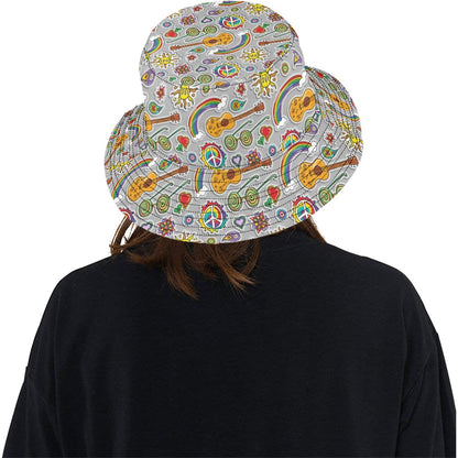 Hippie Print Design LKS306 Unisex Bucket Hat