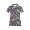 Gecko Pattern Print Design 02 Women's Polo Shirt