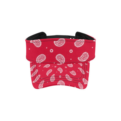 Bandana Red Paisley Print Design LKS305 Unisex Sun Visor