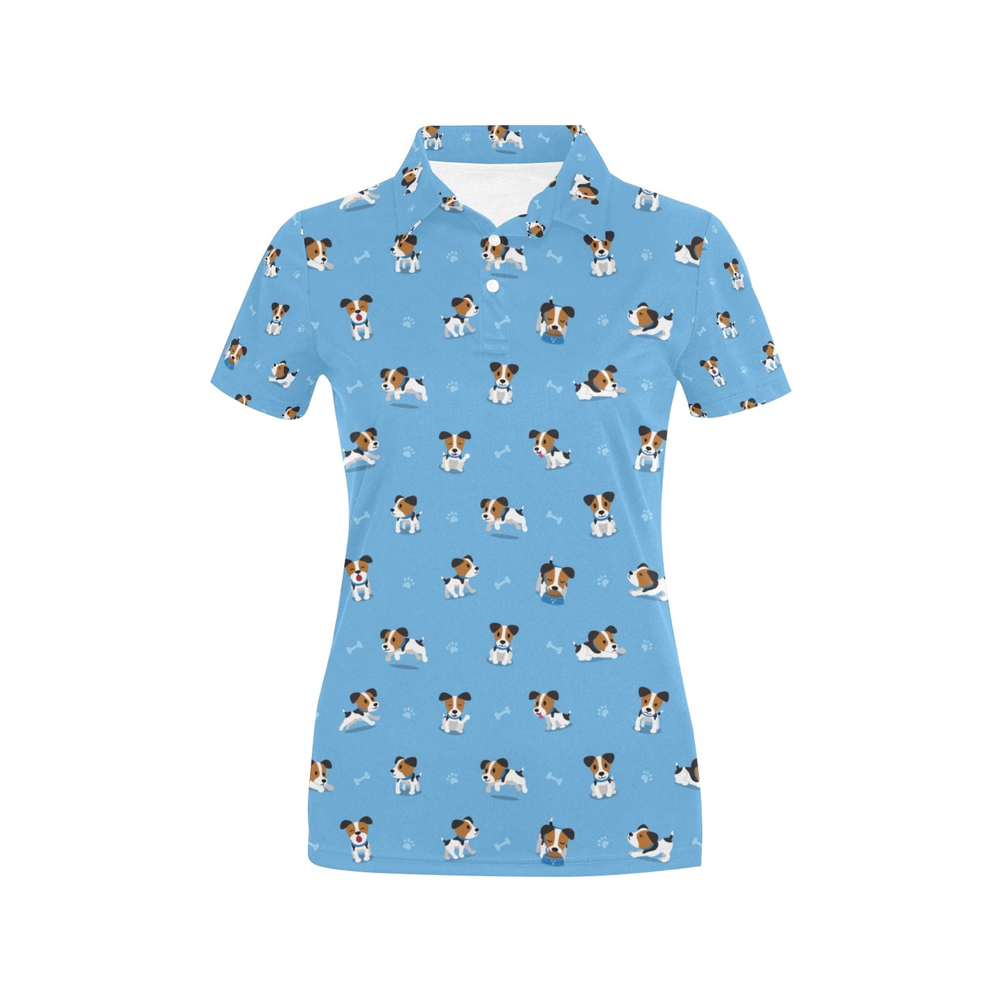 Russell Terriers Print Design LKS3010 Women's Polo Shirt