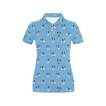 Russell Terriers Print Design LKS3010 Women's Polo Shirt