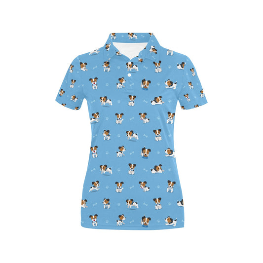 Russell Terriers Print Design LKS3010 Women's Polo Shirt