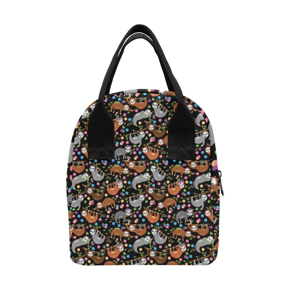 Sloth Print Design LKS306 Insulated Lunch Bag