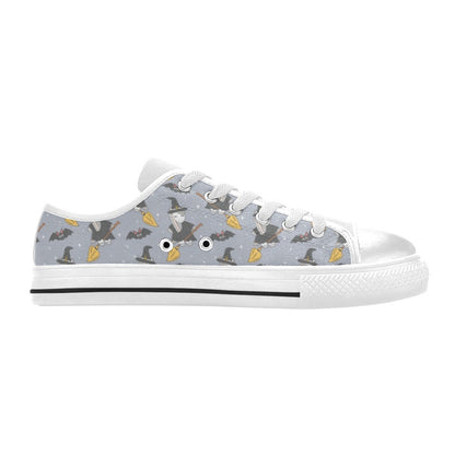 Witch Print Design LKS307 Women's White Low Top Shoes