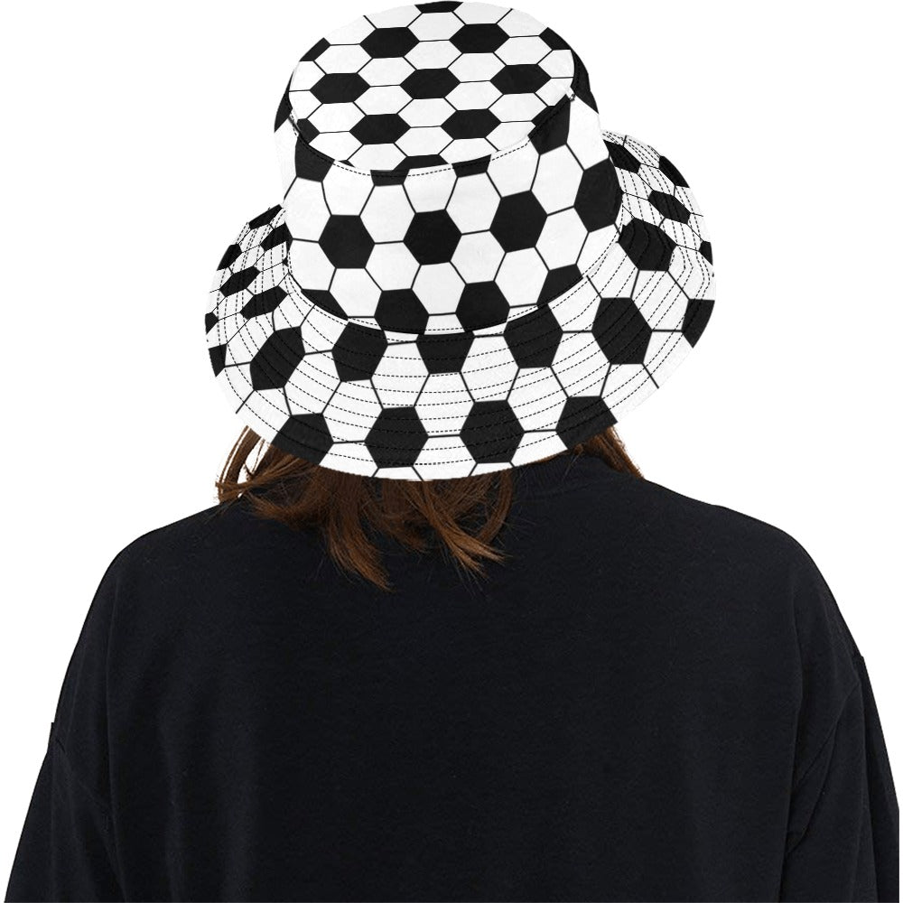 Soccer Ball Texture Print Design LKS303 Unisex Bucket Hat