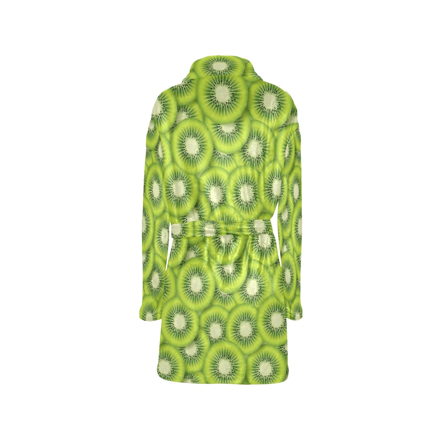 Kiwi Pattern Print Design KW01 Women's Fleece Robe