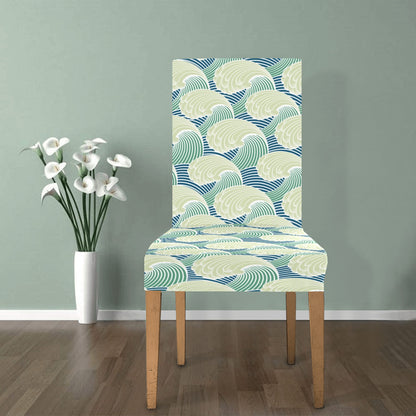 Wave Japan Style Print Design LKS302 Dining Chair Slipcover