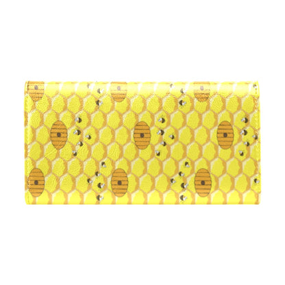 Honey Bee Print Design LKS303 Women's Trifold Wallet