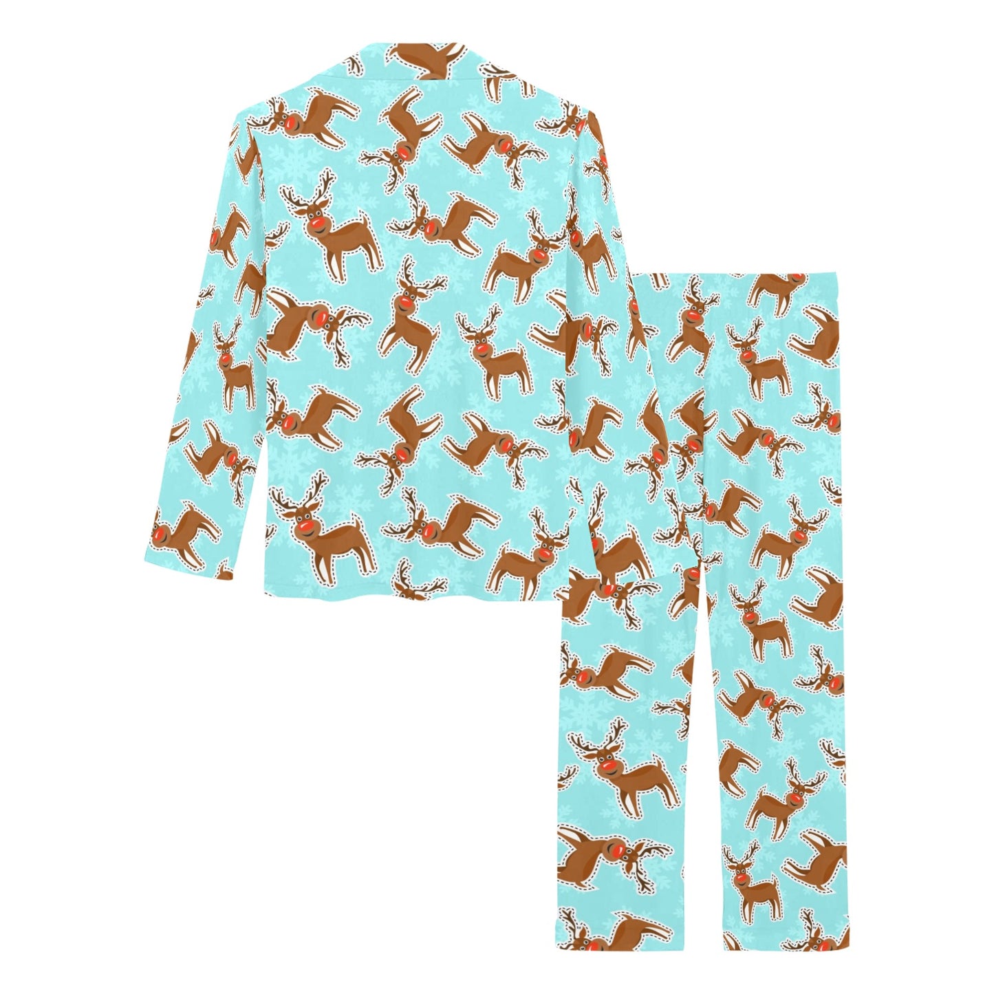 Reindeer Print Design LKS403 Women's Long Pajama Set