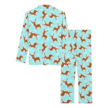 Reindeer Print Design LKS403 Women's Long Pajama Set