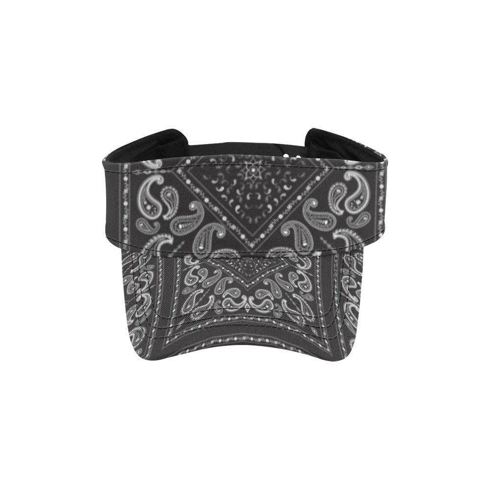 Bandana Black White Print Design LKS302 Unisex Sun Visor