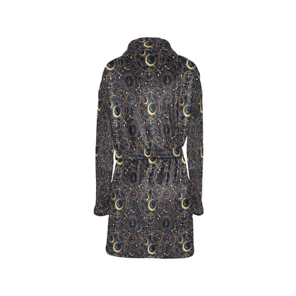 Celestial Pattern Print Design 04 Women's Fleece Robe