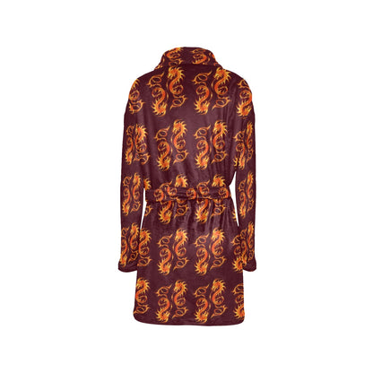 Dragons Fire Design Women's Fleece Robe