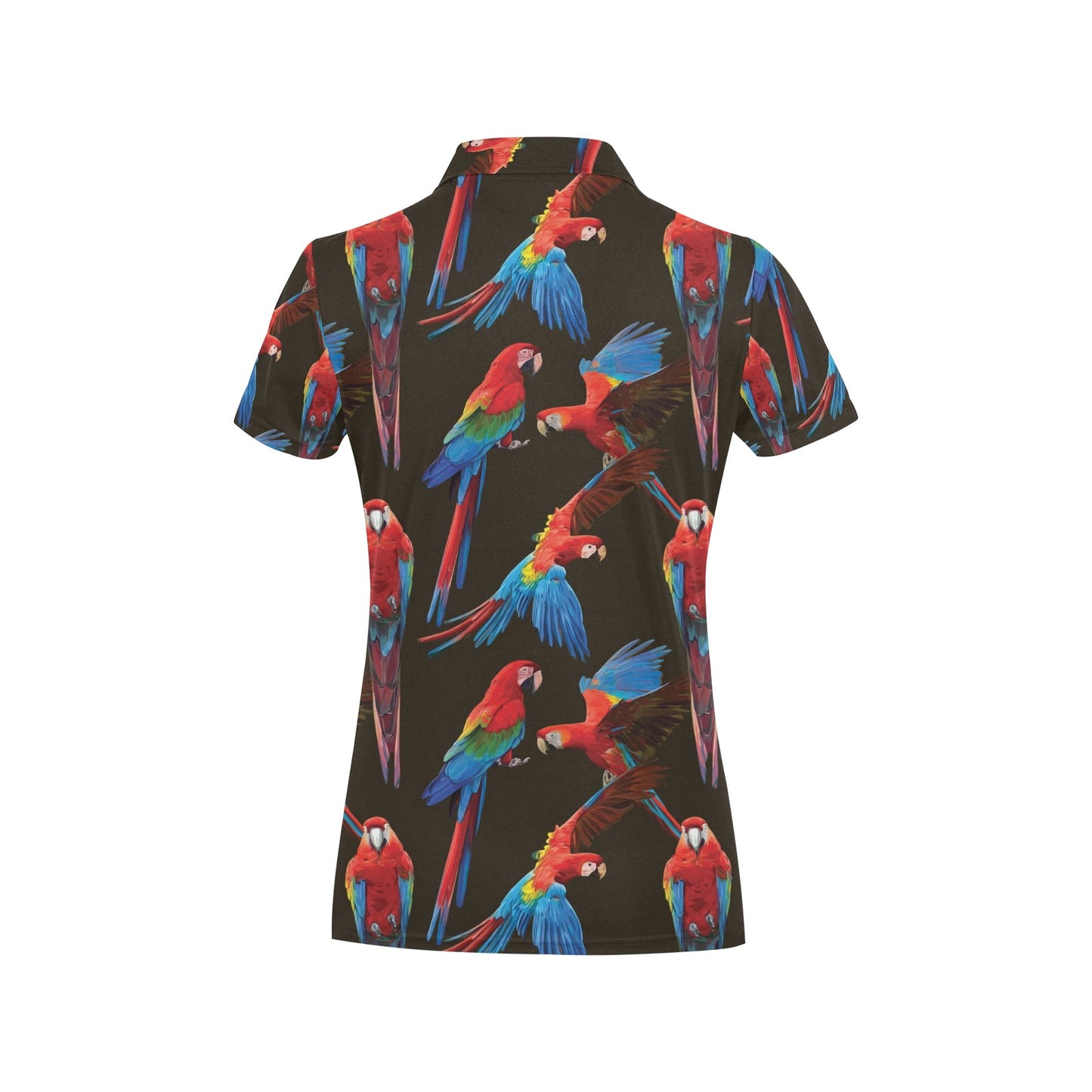 Macaw Pattern Print Design 04 Women's Polo Shirt