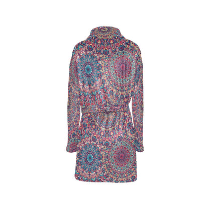 Boho Pattern Print Design 05 Women's Fleece Robe