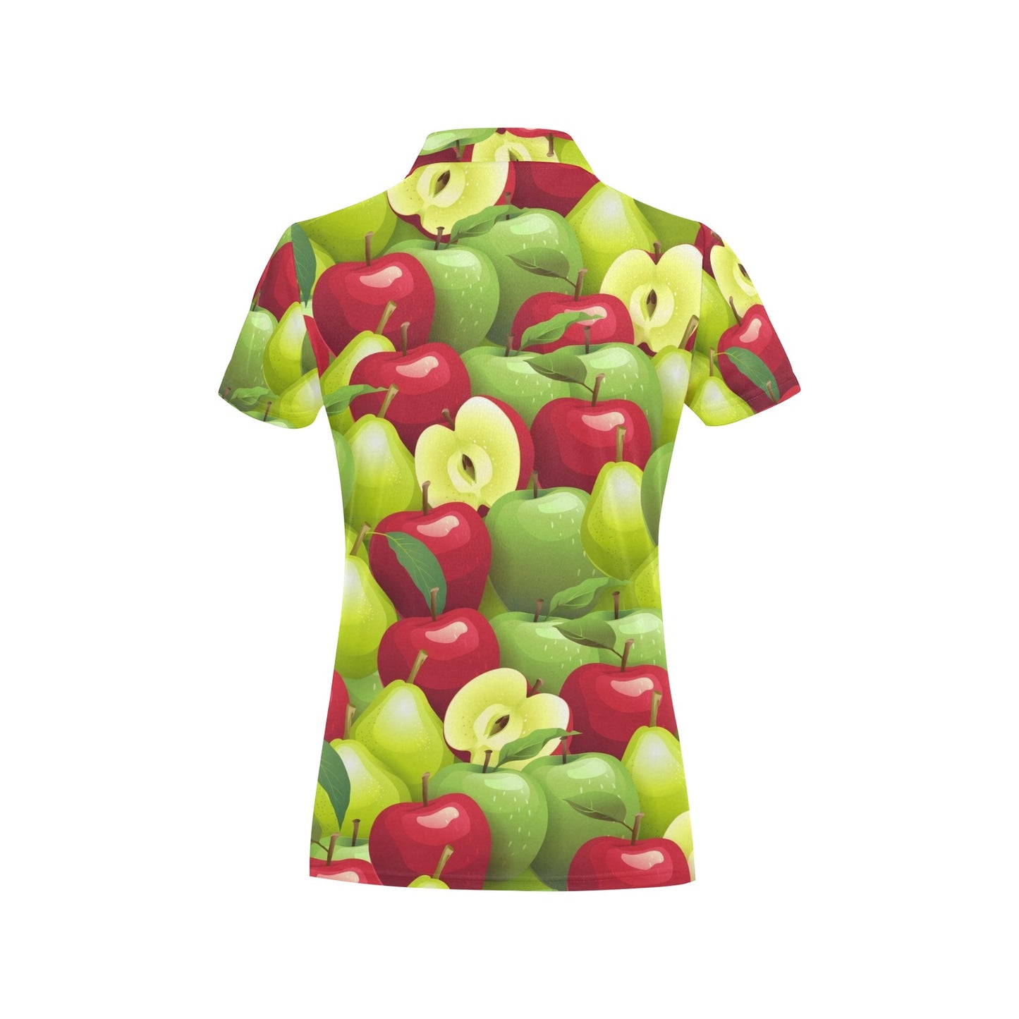 Apple Pattern Print Design AP03 Women's Polo Shirt