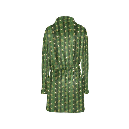 Cactus Skin Print Pattern Women's Fleece Robe