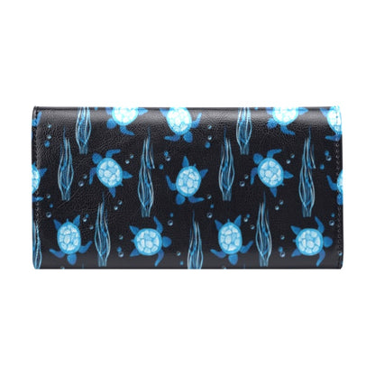Sea Turtle Print Design LKS3013 Women's Trifold Wallet
