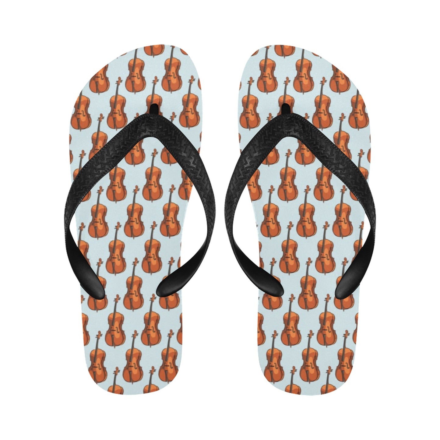 Violin Print Design LKS406 Flip Flops