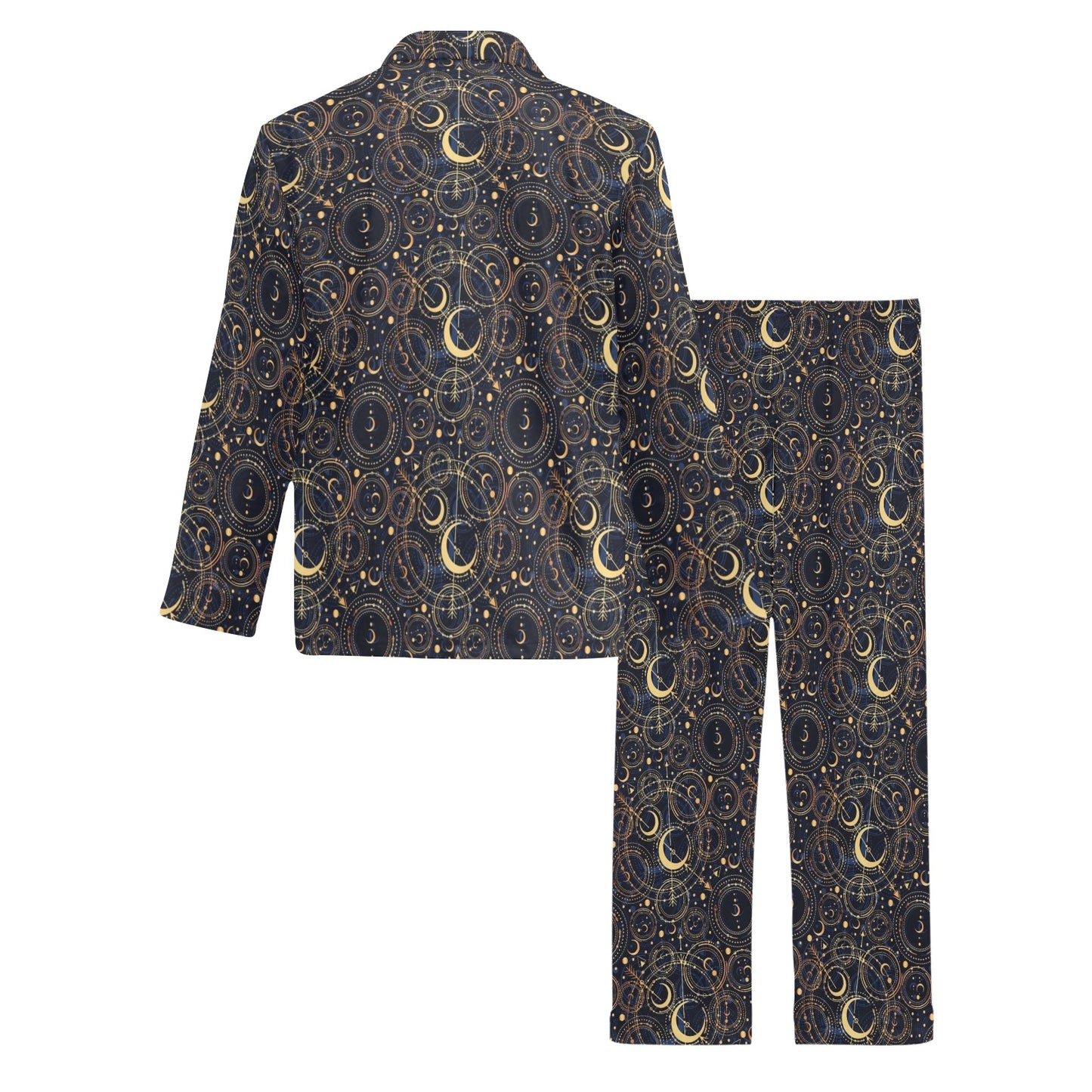 Celestial Pattern Print Design 04 Men's Long Pajama Set