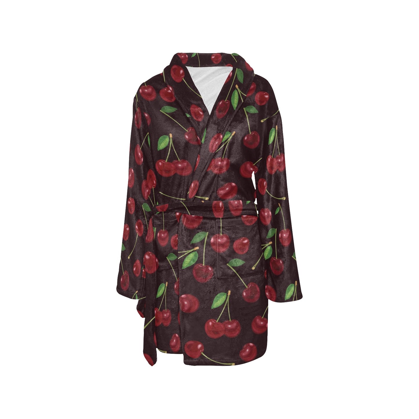 Cherry Fresh Pattern Women's Fleece Robe