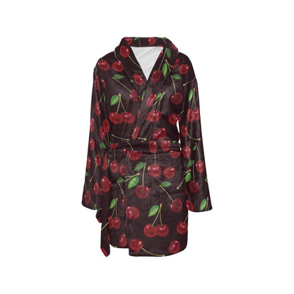 Cherry Fresh Pattern Women's Fleece Robe