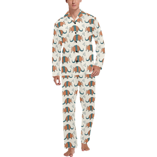 Armadillo Pattern Print Design 01 Men's Long Pajama Set