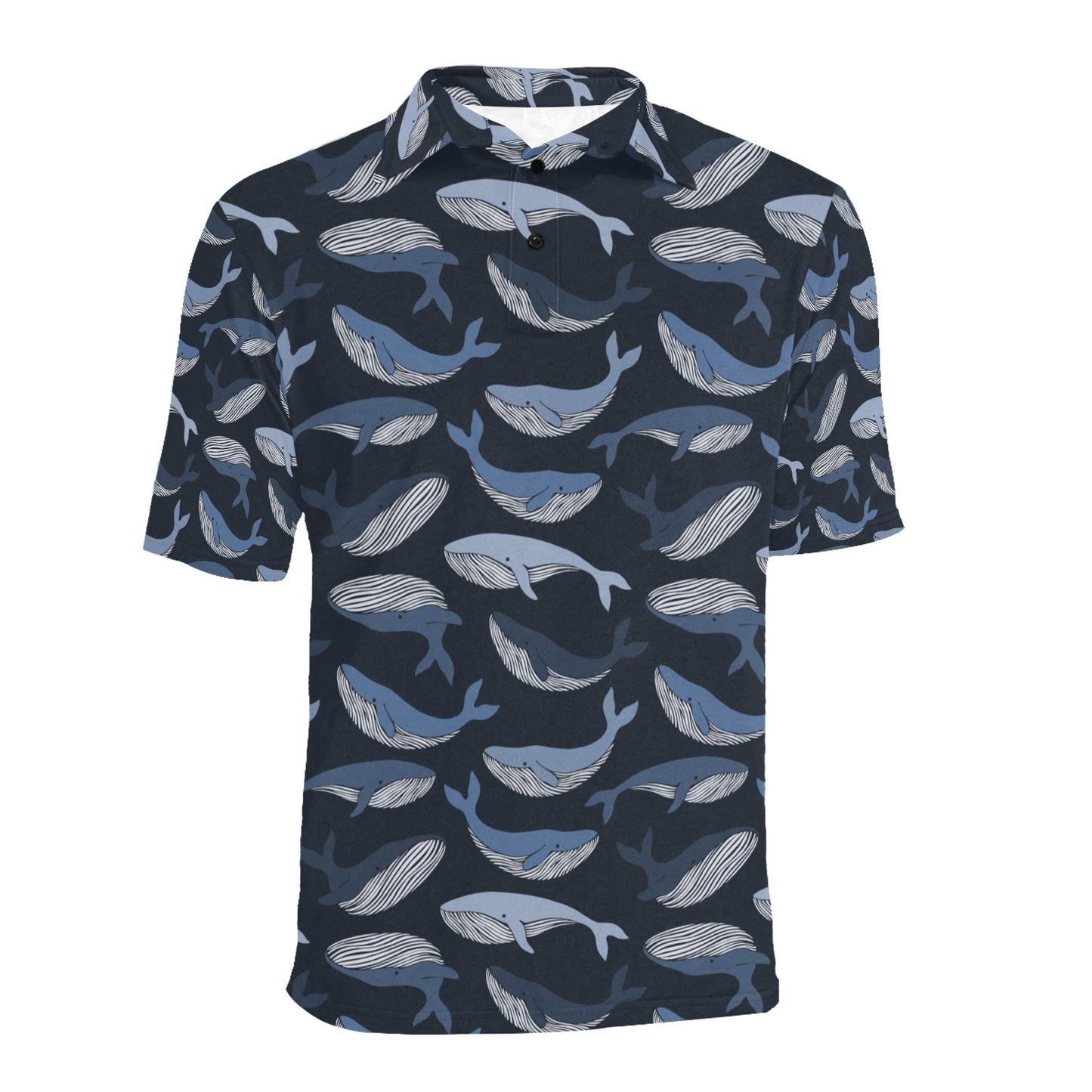 Whale Print Design LKS301 Men Polo Shirt