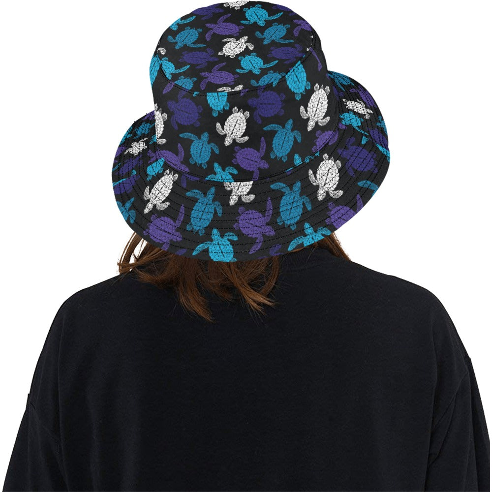 Sea Turtle Print Design LKS306 Unisex Bucket Hat