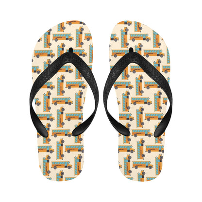 School Bus Print Design LKS305 Flip Flops