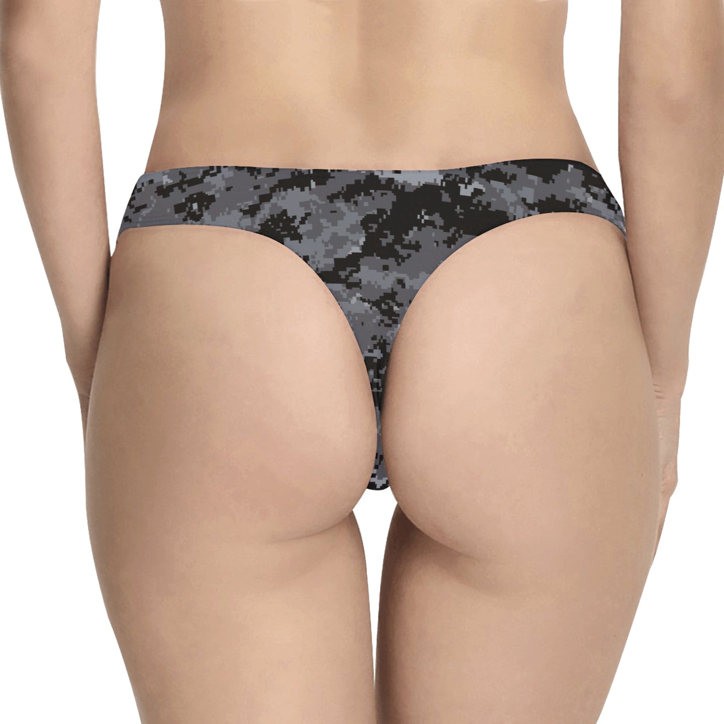ACU Digital Black Camouflage Women's Thongs