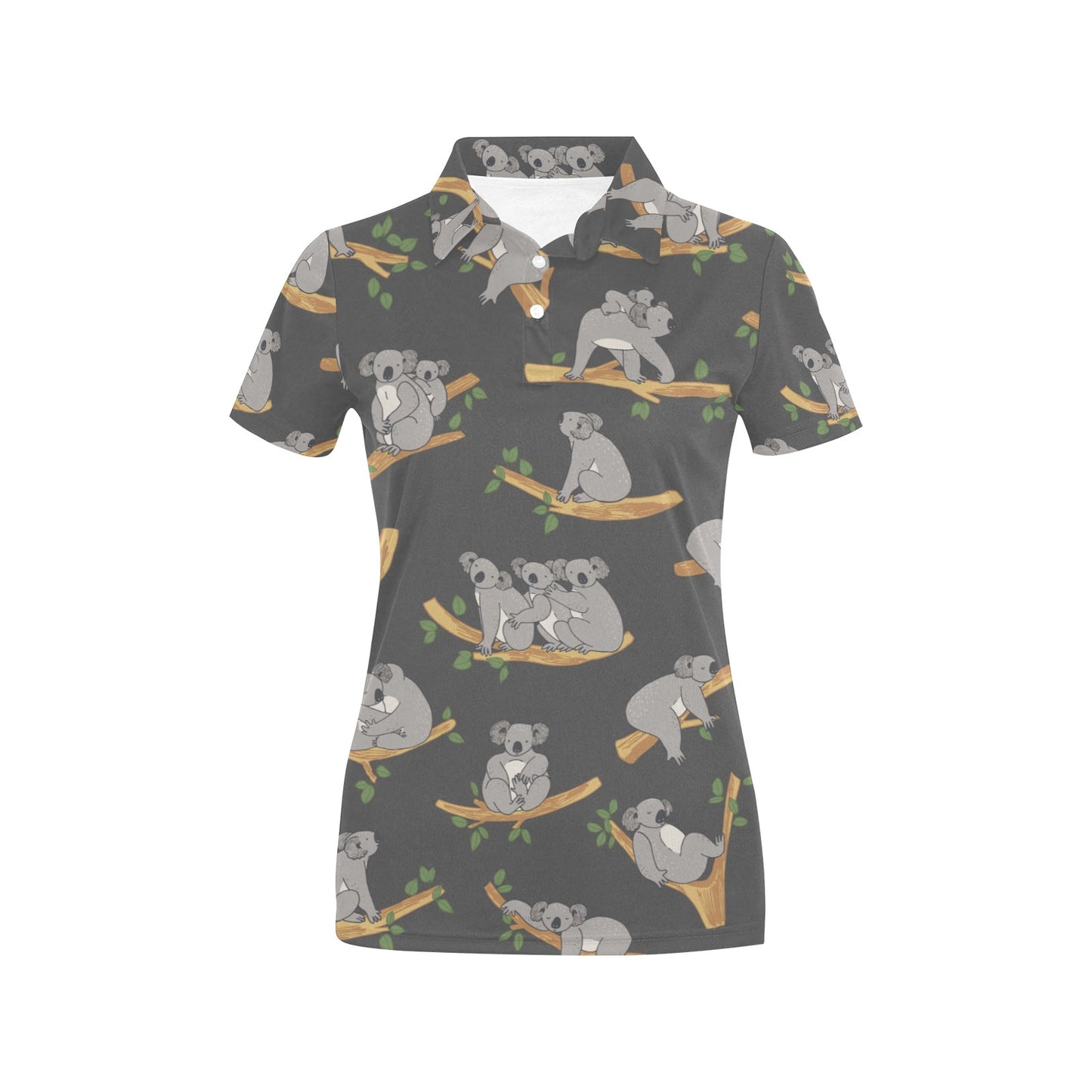 Koala Pattern Print Design 07 Women's Polo Shirt