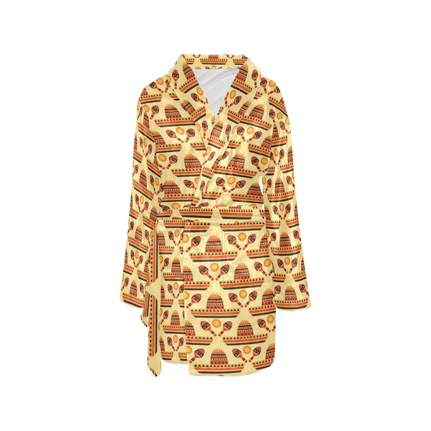 Maracas Print Design LKS403 Women's Fleece Robe