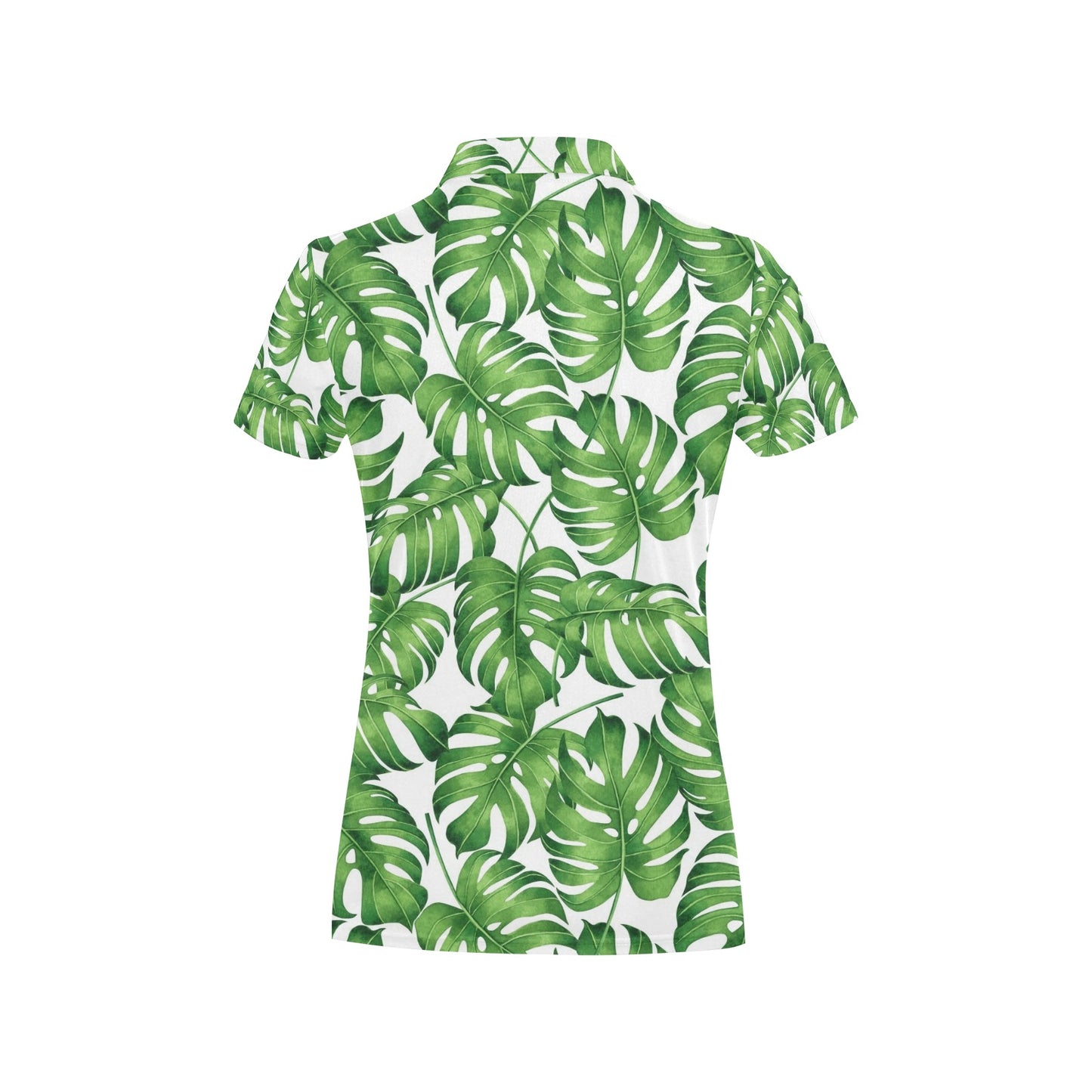 Palm Leaves Pattern Print Design PL08 Women's Polo Shirt