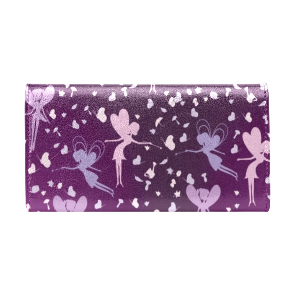 Fairy Pink Print Pattern Women's Trifold Wallet