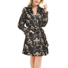 Mummy Print Design LKS302 Women's Fleece Robe