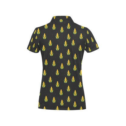 Corn Pattern Print Design 04 Women's Polo Shirt