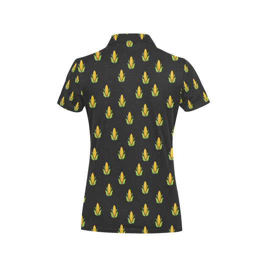 Corn Pattern Print Design 04 Women's Polo Shirt