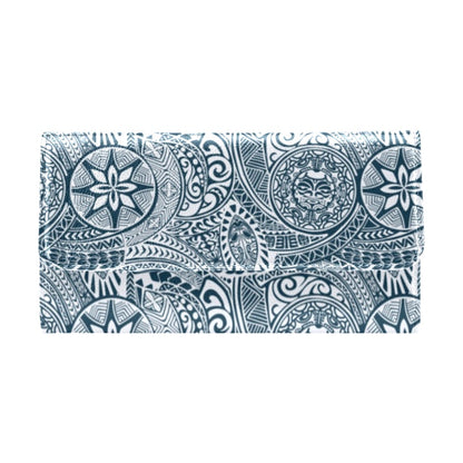 Samoan Pattern Print Design LKS306 Women's Trifold Wallet